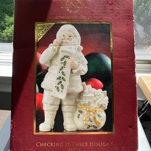 Lenox-Checking it Twice Holiday Santa in original box